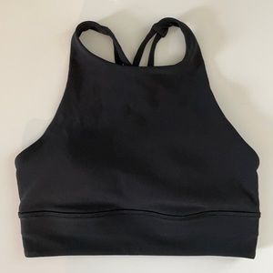 lululemon athletica Black High-Neck Strappy Sports Bra